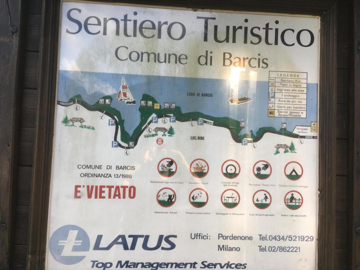 Casa A Schiera Fronte Lago Con Giardino Barcis Exteriér fotografie