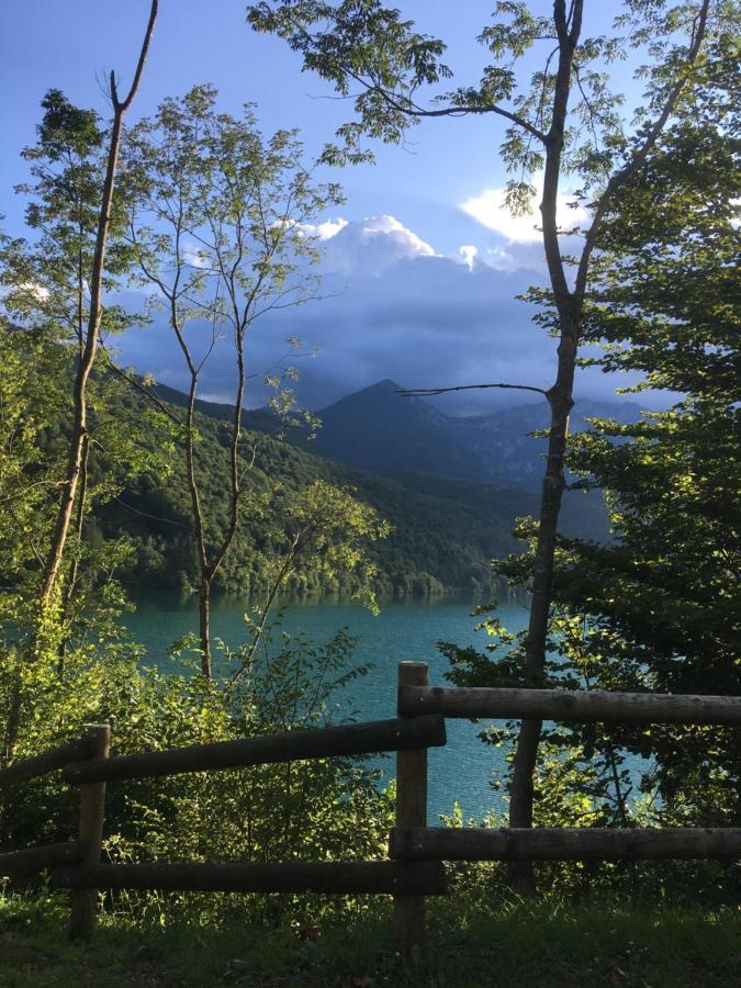 Casa A Schiera Fronte Lago Con Giardino Barcis Exteriér fotografie